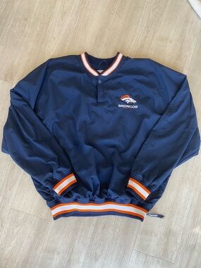 Vintage Starter NFL Pro Line Denver Broncos Pullover Jacket Windbreaker XL 90s